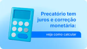 calculadora azul ilustrando o conceito de juros e correção monetária