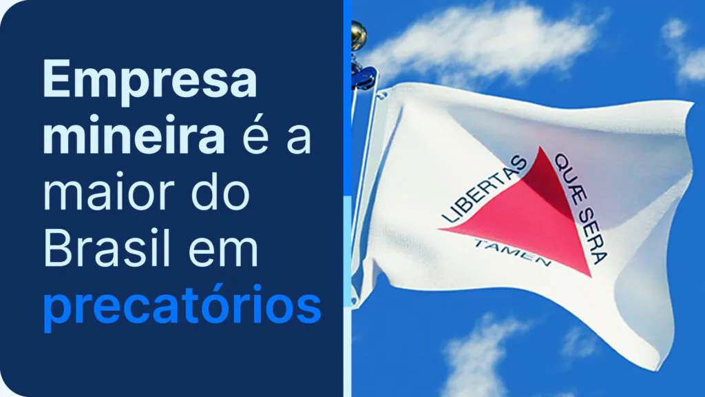 Bandeira de minas gerais com ceu azul ao fundo, representando a empresa mineira que é a maior do Brasil em compra precatório